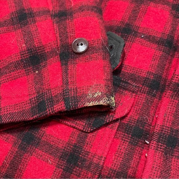 Woolrich Adult Size 40 Coat Flannel Lined Outdoor Wool Blend Coat - Picture 4 of 10